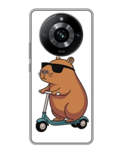 Чехол для Realme 11 Pro с картинкой «Капибара на самокате» Чехол для Realme 11 Pro с картинкой «Капибара на самокате»