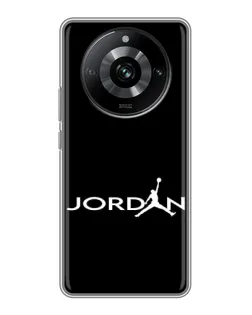 Чохол для Realme 11 з картинкою «Jordan White Logo»