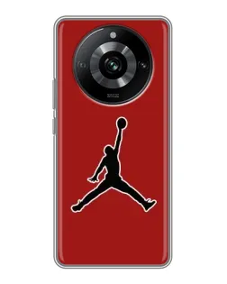 Чохол для Realme 11 з картинкою «Jordan Red Back»