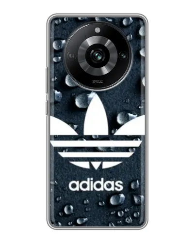 Чехол для Realme 11 с картинкой «Adidas Trefoil Blue»