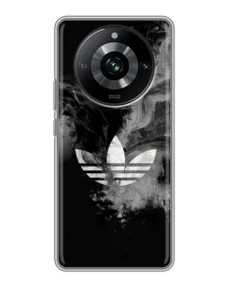 Чехол для Realme 11 с картинкой «Абстрактный дым Adidas»