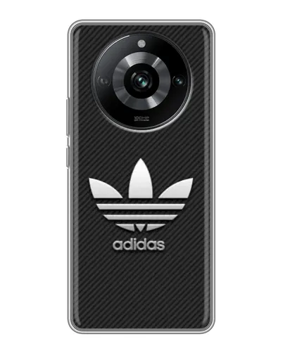 Чехол для Realme 11 с картинкой «Adidas Карбоновая текстура»