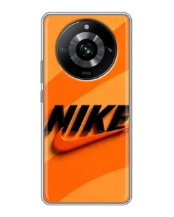 Чохол для Realme 11 з картинкою «Помаранчевий драйв Nike»