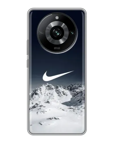 Чохол для Realme 11 з картинкою «Nike — зимові гори» Чохол для Realme 11 з картинкою «Nike — зимові гори»