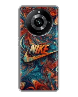 Чохол для Realme 11 з картинкою «Nike в абстракції»
