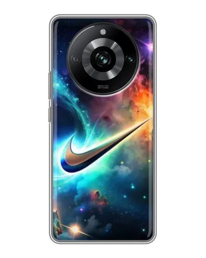 Чохол для Realme 11 з картинкою «Космічний Nike Swoosh» Чохол для Realme 11 з картинкою «Космічний Nike Swoosh»