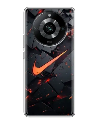 Чохол для Realme 11 з картинкою «Nike — ефект розломів» Чохол для Realme 11 з картинкою «Nike — ефект розломів»
