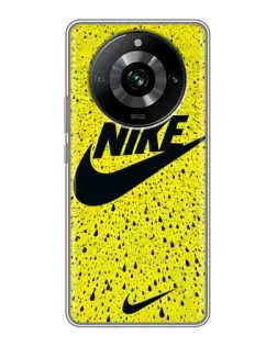 Чохол для Realme 11 з картинкою «Жовтий текстурний Nike»