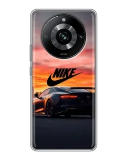 Чохол для Realme 11 з картинкою «Nike та суперкар»
