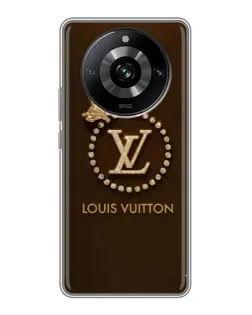 Чохол для Realme 11 з картинкою «LV — золота печатка»
