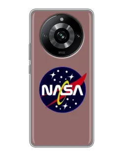 Чехол для Realme 11 с картинкой «NASA — ретро космос» Чехол для Realme 11 с картинкой «NASA — ретро космос»