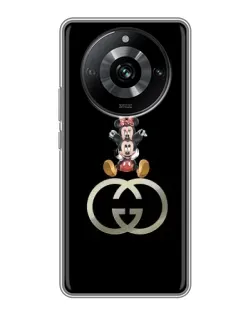 Чохол для Realme 11 з картинкою «Мінні Маус на лого» Чохол для Realme 11 з картинкою «Мінні Маус на лого»