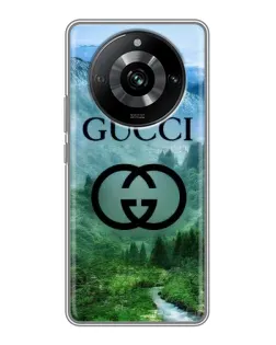 Чохол для Realme 11 з картинкою «Gucci — гірський пейзаж» Чохол для Realme 11 з картинкою «Gucci — гірський пейзаж»