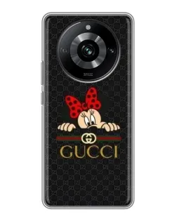 Чохол для Realme 11 з картинкою «Мінні Маус Gucci — чорний» Чохол для Realme 11 з картинкою «Мінні Маус Gucci — чорний»
