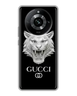 Чохол для Realme 11 з картинкою «Gucci — срібний лев» Чохол для Realme 11 з картинкою «Gucci — срібний лев»