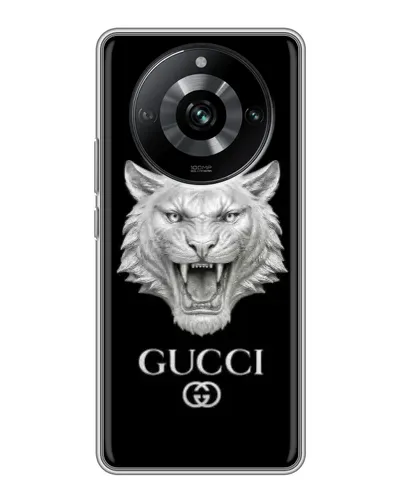 Чехол для Realme 11 с картинкой «Gucci — серебряный лев» Чехол для Realme 11 с картинкой «Gucci — серебряный лев»
