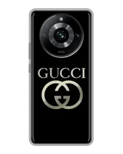 Чохол для Realme 11 з картинкою «Gucci — золото на чорному» Чохол для Realme 11 з картинкою «Gucci — золото на чорному»