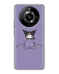 Чохол для Realme 11 з картинкою «Kuromi на ліловому фоні»