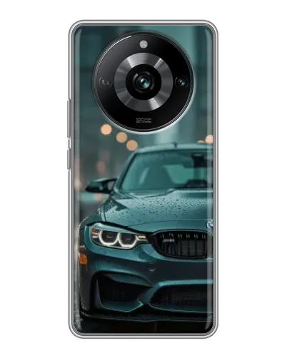 Чохол для Realme 11 з картинкою «BMW у вогнях міста» Чохол для Realme 11 з картинкою «BMW у вогнях міста»