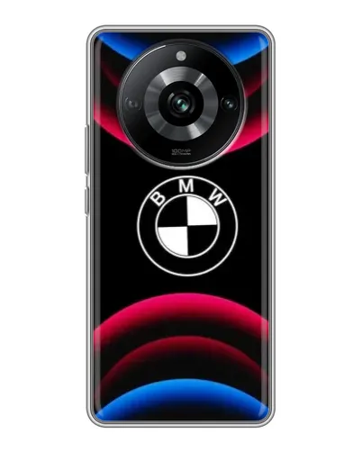 Чохол для Realme 11 з картинкою «Логотип BMW та неонові дуги» Чохол для Realme 11 з картинкою «Логотип BMW та неонові дуги»