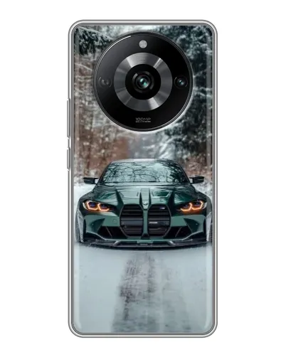 Чохол для Realme 11 з картинкою «BMW у зимовому лісі» Чохол для Realme 11 з картинкою «BMW у зимовому лісі»
