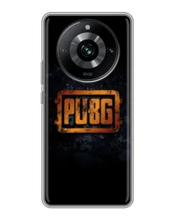 Чохол для Realme 11 з картинкою «PUBG — золотий логотип»