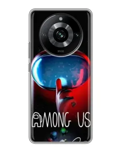 Чохол для Realme 11 з картинкою «Червоний імпостер — макро» Чохол для Realme 11 з картинкою «Червоний імпостер — макро»