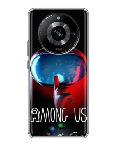Чохол для Realme 11 з картинкою «Червоний імпостер — макро» Чохол для Realme 11 з картинкою «Червоний імпостер — макро»