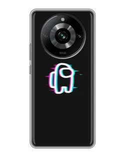 Чохол для Realme 11 з картинкою «Among Us неон»