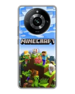 Чохол для Realme 11 з картинкою «Minecraft класичний світ»