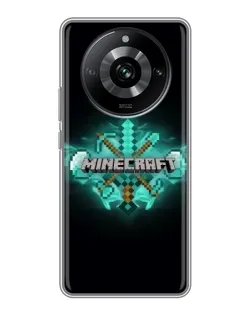 Чохол для Realme 11 з картинкою «Minecraft Diamond лого»