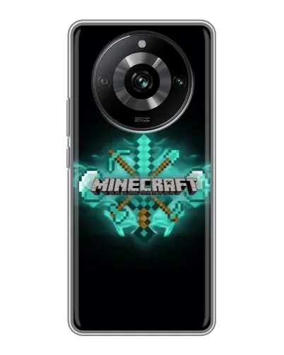 Чохол для Realme 11 з картинкою «Minecraft Diamond лого» Чохол для Realme 11 з картинкою «Minecraft Diamond лого»