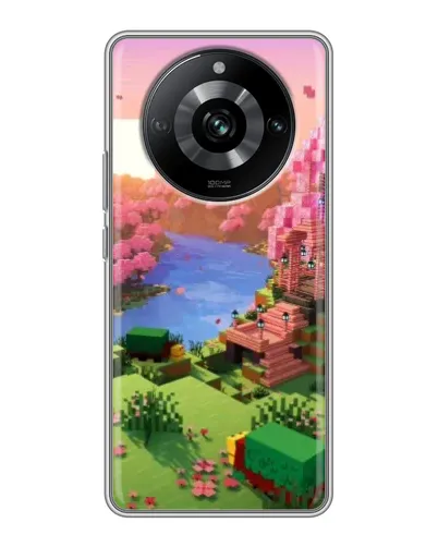 Чохол для Realme 11 з картинкою «Рожеве дерево Minecraft» Чохол для Realme 11 з картинкою «Рожеве дерево Minecraft»