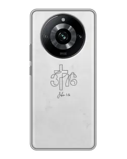 Чохол для Realme 11 з картинкою «Івана 3:16 Хрест»