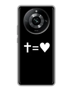 Чохол для Realme 11 з картинкою «Хрест та Серце»