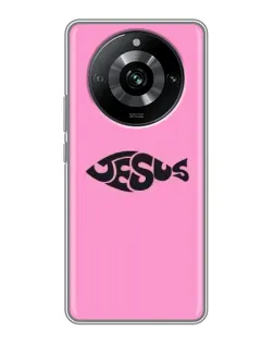 Чохол для Realme 11 з картинкою «Рожевий символ Jesus»