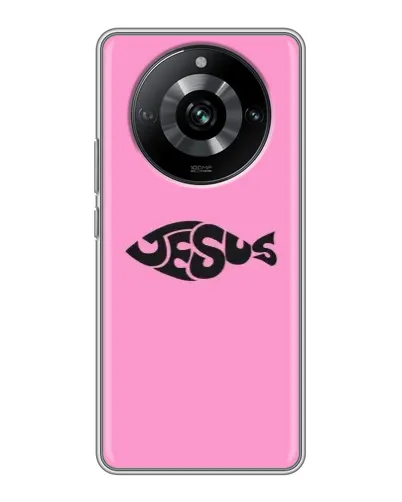 Чохол для Realme 11 з картинкою «Рожевий символ Jesus» Чохол для Realme 11 з картинкою «Рожевий символ Jesus»