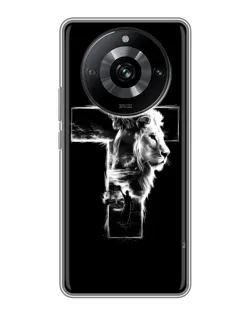 Чехол для Realme 11 с картинкой «Сияющий крест Jesus»