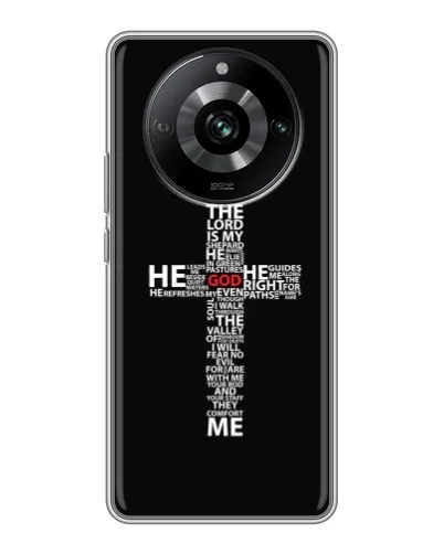 Чехол для Realme 11 с картинкой «Текстовый крест» Чехол для Realme 11 с картинкой «Текстовый крест»