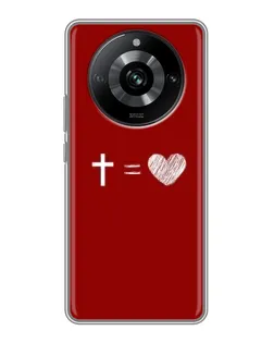 Чехол для Realme 11 с картинкой «Уравнение любви»