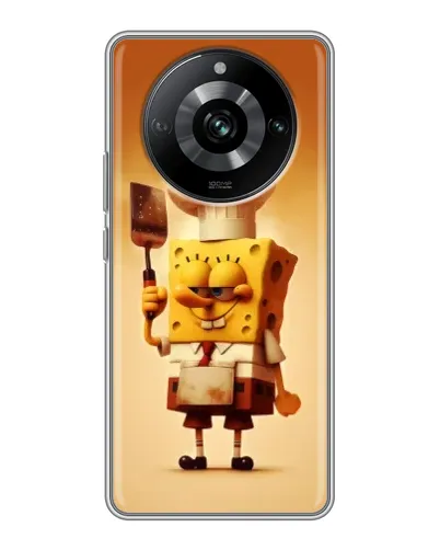 Чехол для Realme 11 с картинкой «Губка Боб повар»