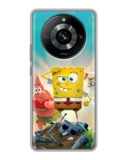 Чехол для Realme 11 с картинкой «Спанч Боб победитель»