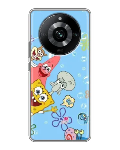 Чехол для Realme 11 с картинкой «Веселые пузырьки»