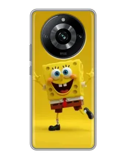 Чехол для Realme 11 с картинкой «Позитивный Губка Боб»