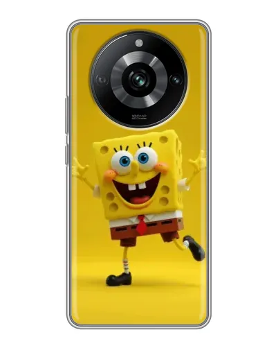 Чехол для Realme 11 с картинкой «Позитивный Губка Боб»