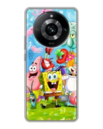 Чехол для Realme 11 с картинкой «Губка Боб и друзья» Чехол для Realme 11 с картинкой «Губка Боб и друзья»