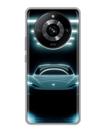 Чохол для Realme 11 з картинкою «Tesla в неоні» Чохол для Realme 11 з картинкою «Tesla в неоні»