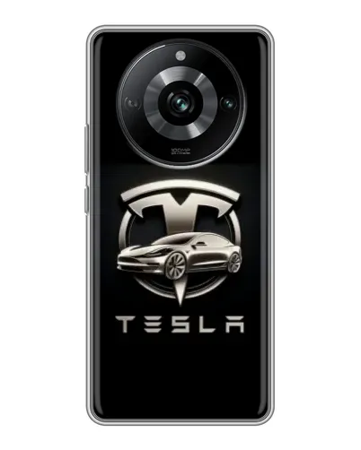 Чохол для Realme 11 з картинкою «Tesla — срібне авто» Чохол для Realme 11 з картинкою «Tesla — срібне авто»