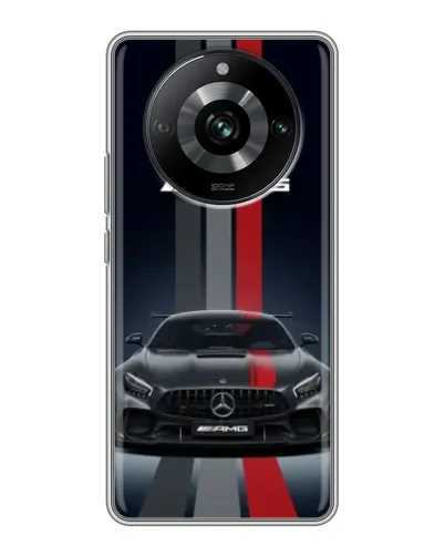 Чехол для Realme 11 с картинкой «Mercedes — белый карбон» Чехол для Realme 11 с картинкой «Mercedes — белый карбон»