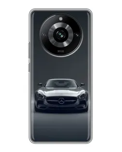 Чехол для Realme 11 с картинкой «Mercedes на черном» Чехол для Realme 11 с картинкой «Mercedes на черном»